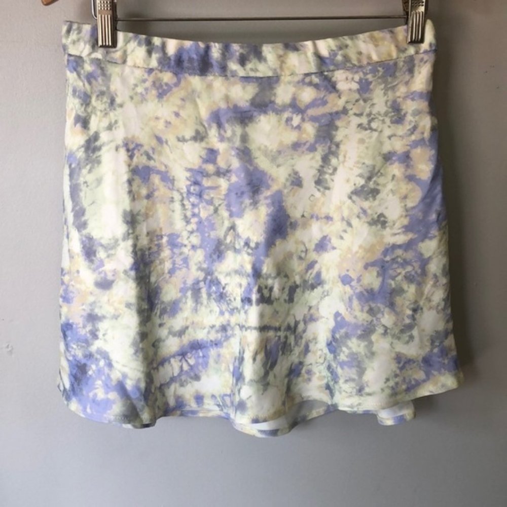 ZARA satin high waist mini skirt